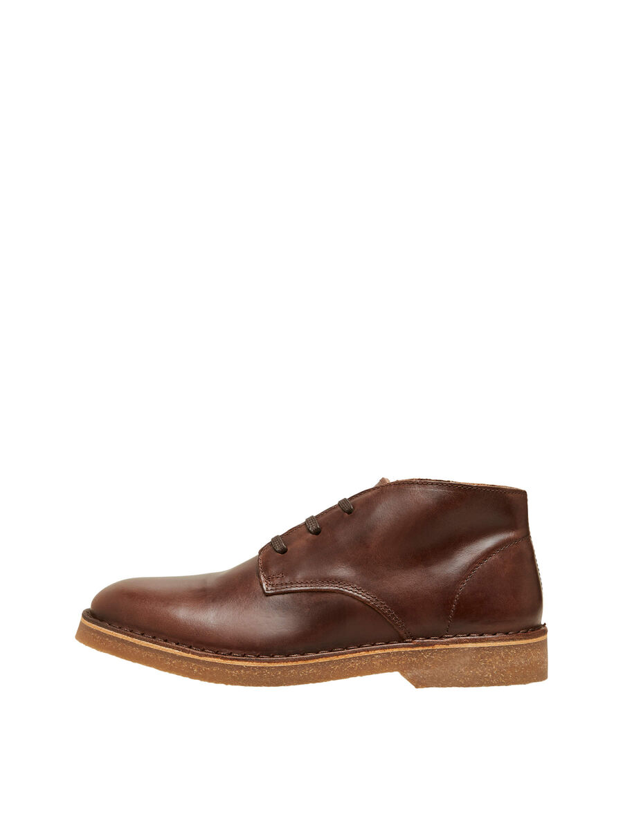 Selected LEATHER DESERT BOOTS, Chocolate Brown, highres - 16081325_ChocolateBrown_001.jpg