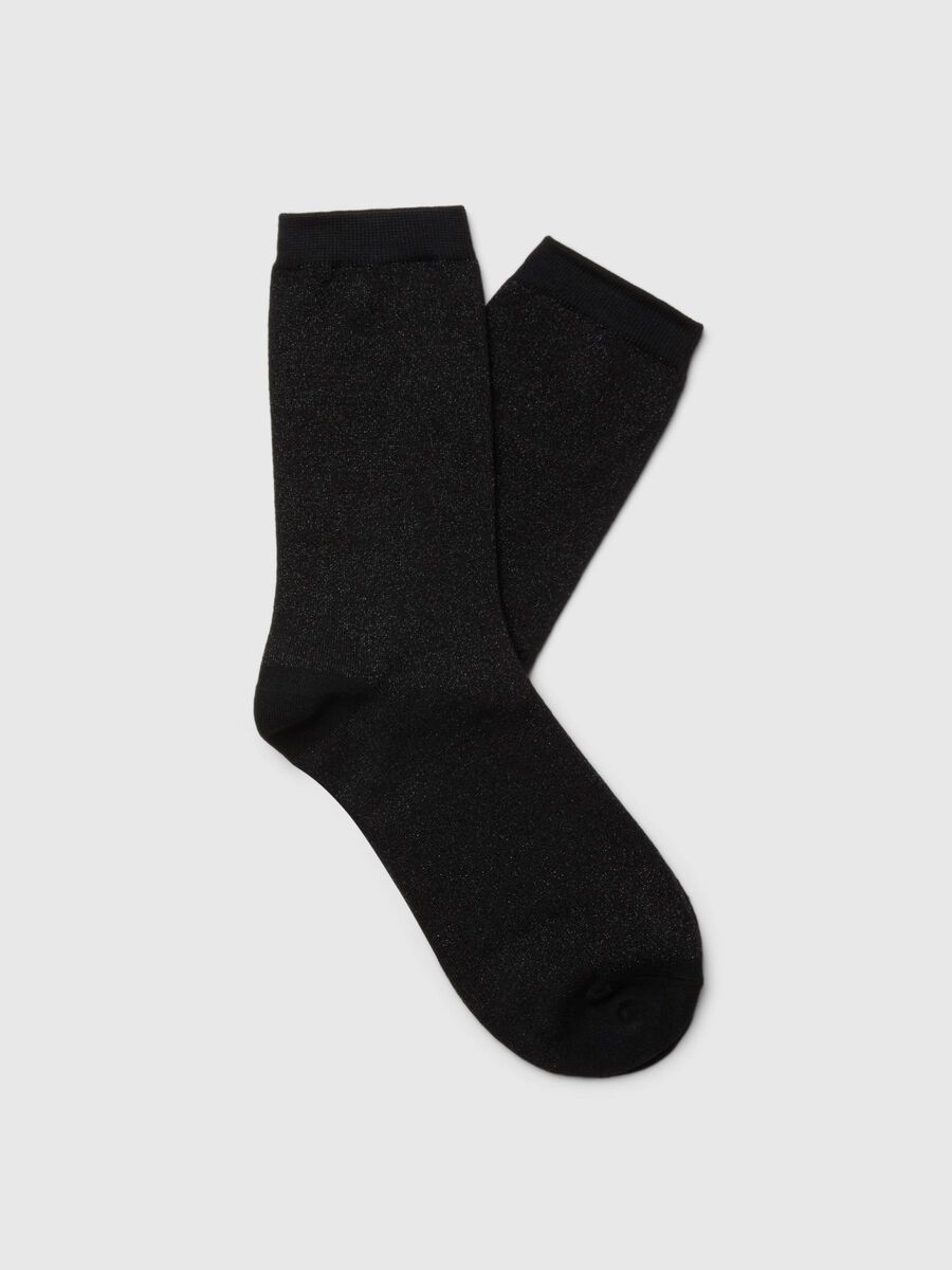 Selected GLITZER GESTRICKTE SOCKEN, Black, highres - 16089319_Black_001.jpg