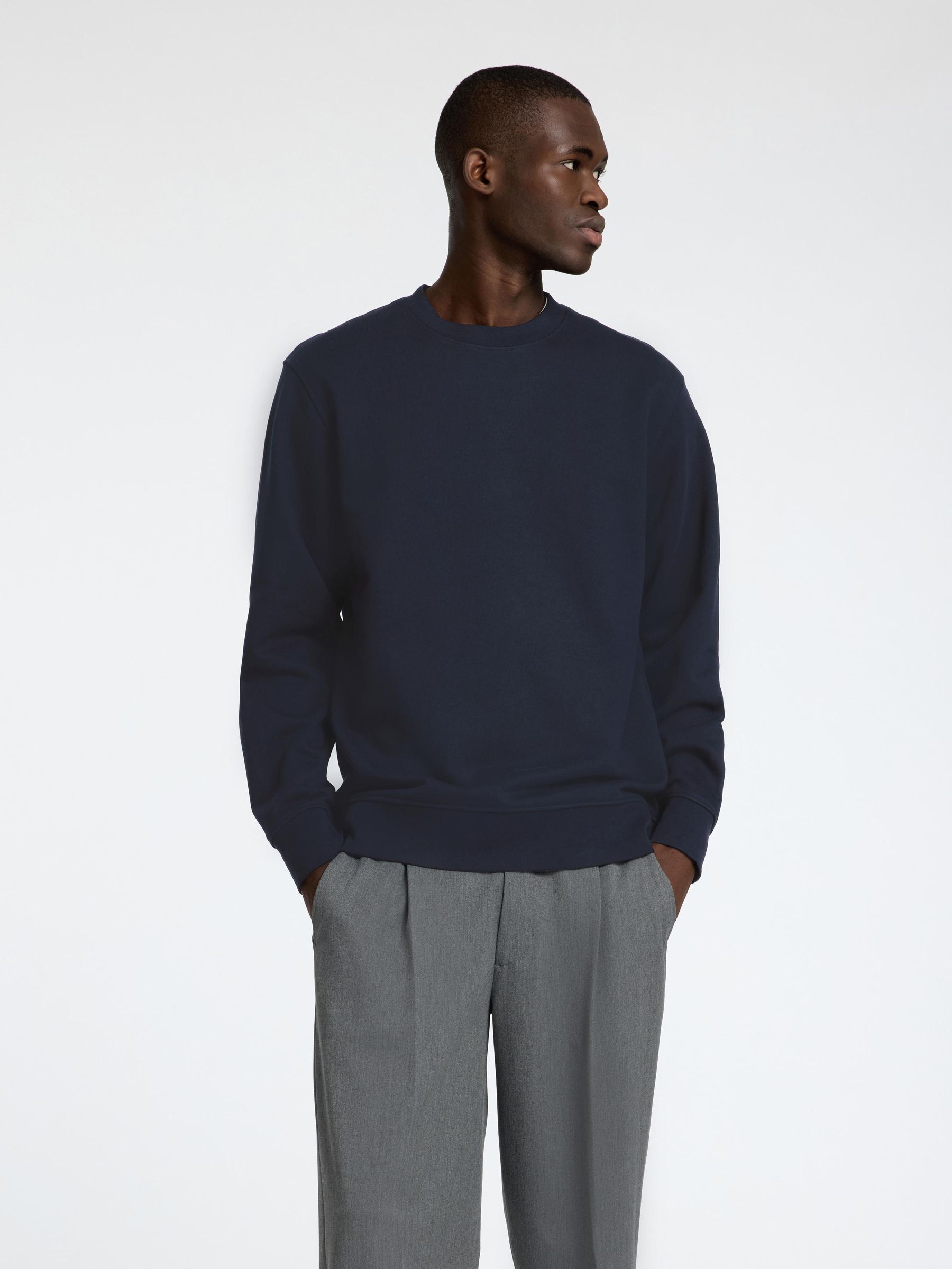 100 COTON SWEAT SHIRT Bleu SELECTED HOMME