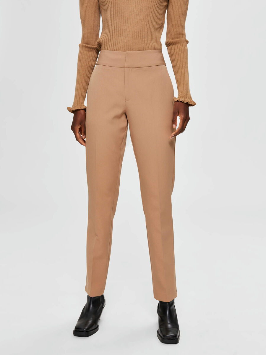 Selected SLIM FIT MID-WAIST BROEK, Tigers Eye, highres - 16075211_TigersEye_003.jpg