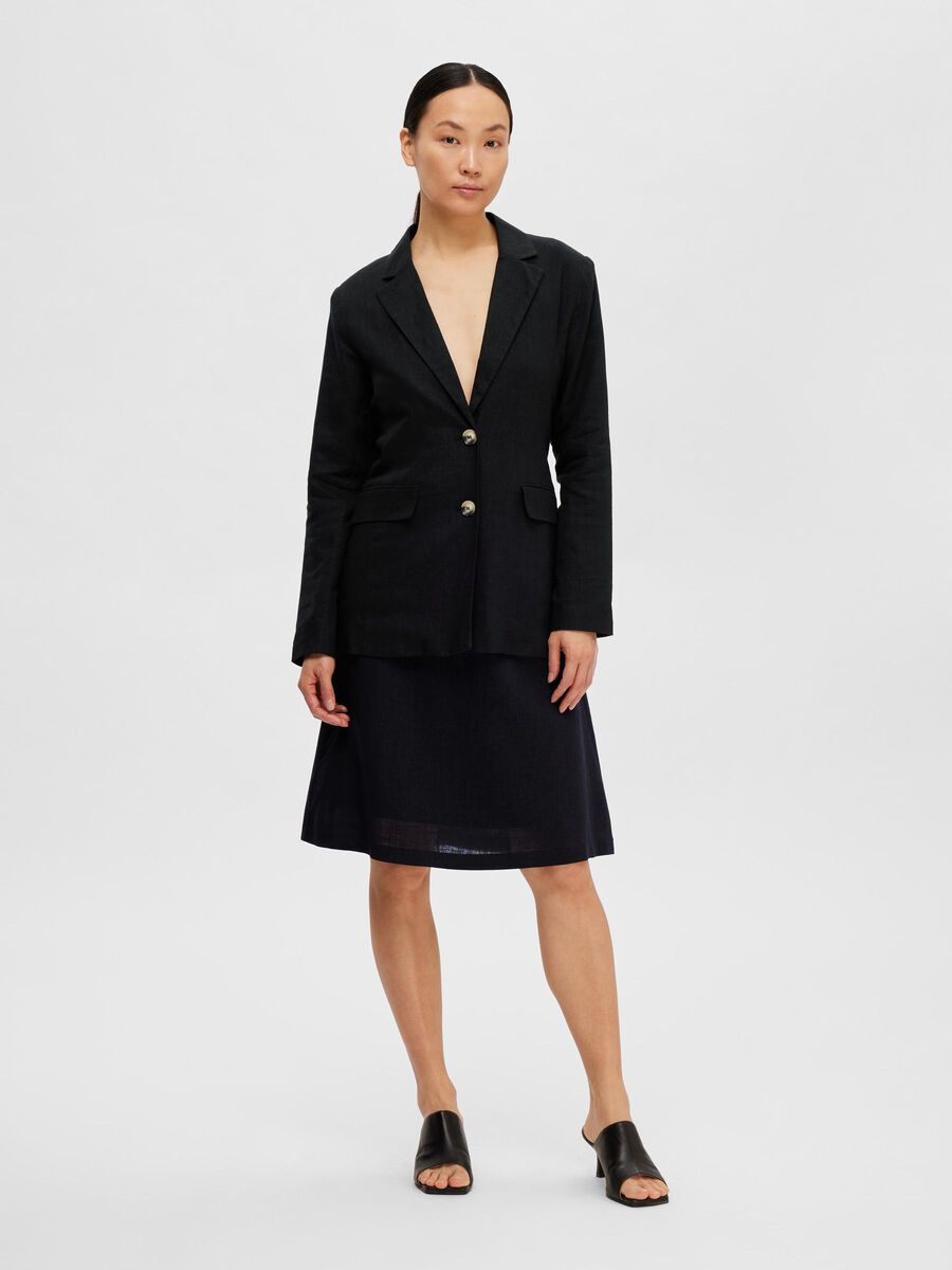 Selected VISCOSE BLEND RELAXED BLAZER, Black, highres - 16089212_Black_005.jpg
