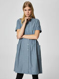 Selected STRIPED - SHORT SLEEVED DRESS, Medium Blue Melange, highres - 16062057_MediumBlueMelange_614826_003.jpg