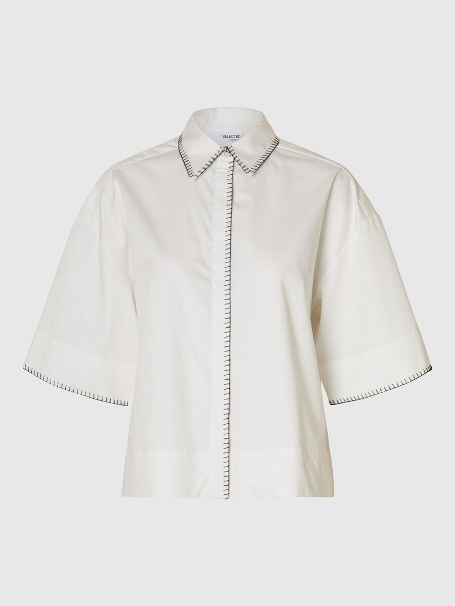 Selected MANCHES COURTES CHEMISE COURTE, Bright White, highres - 16097864_BrightWhite_1185691_001.jpg