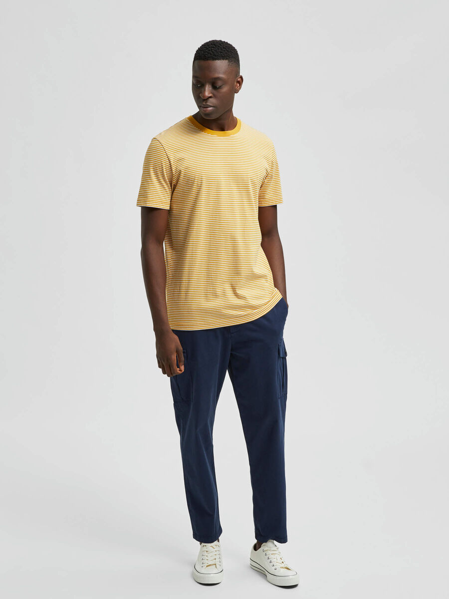 Selected GESTREEPT T-SHIRT, Golden Spice, highres - 16080129_GoldenSpice_861558_005.jpg