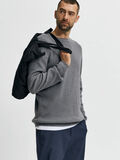 Selected WAFELGEBREID SWEATER, Medium Grey Melange, highres - 16079776_MediumGreyMelange_008.jpg