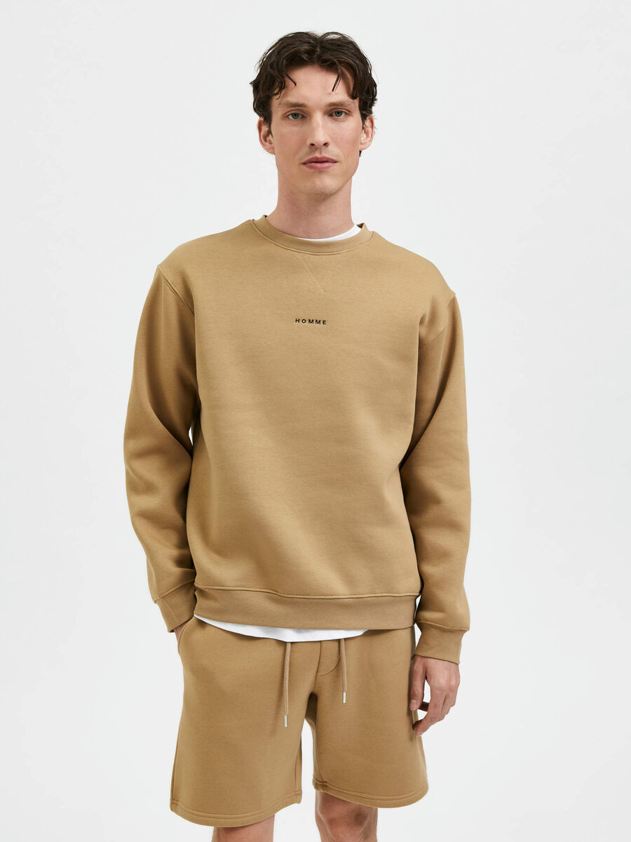Selected LONG SLEEVED SWEATSHIRT, Kelp, highres - 16085889_Kelp_003.jpg
