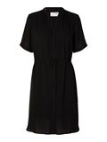 Selected SHORT-SLEEVED SHIRT DRESS, Black, highres - 16093417_Black_001.jpg