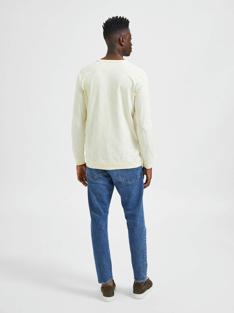 Selected LANGERMET T-SKJORTE, Cloud Cream, highres - 16086364_CloudCream_004.jpg