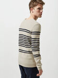 Selected GESTREIFTER PULLOVER, Simply Taupe, highres - 16054722_SimplyTaupe_545173_004.jpg