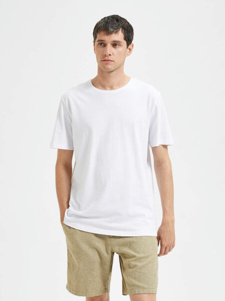 Selected CLASSIQUE LIN T-SHIRT, Bright White, highres - 16087859_BrightWhite_003.jpg