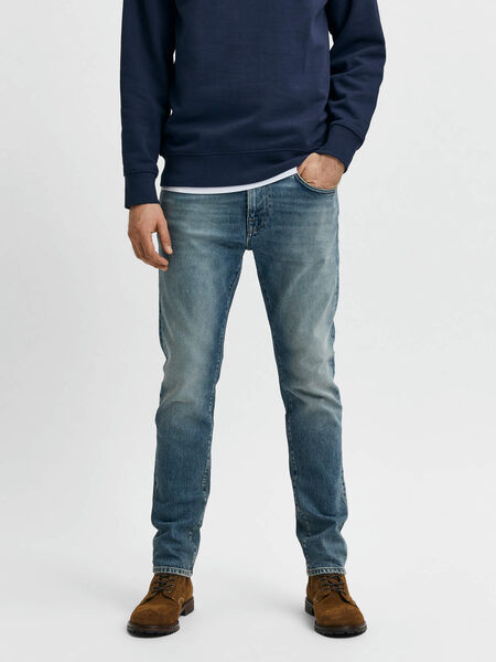 Selected FADED SLIM FIT JEANS, Light Blue Denim, highres - 16080588_LightBlueDenim_003.jpg
