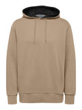 Selected LOOSE FIT HOODIE, Cuban Sand, highres - 16083964_CubanSand_001.jpg