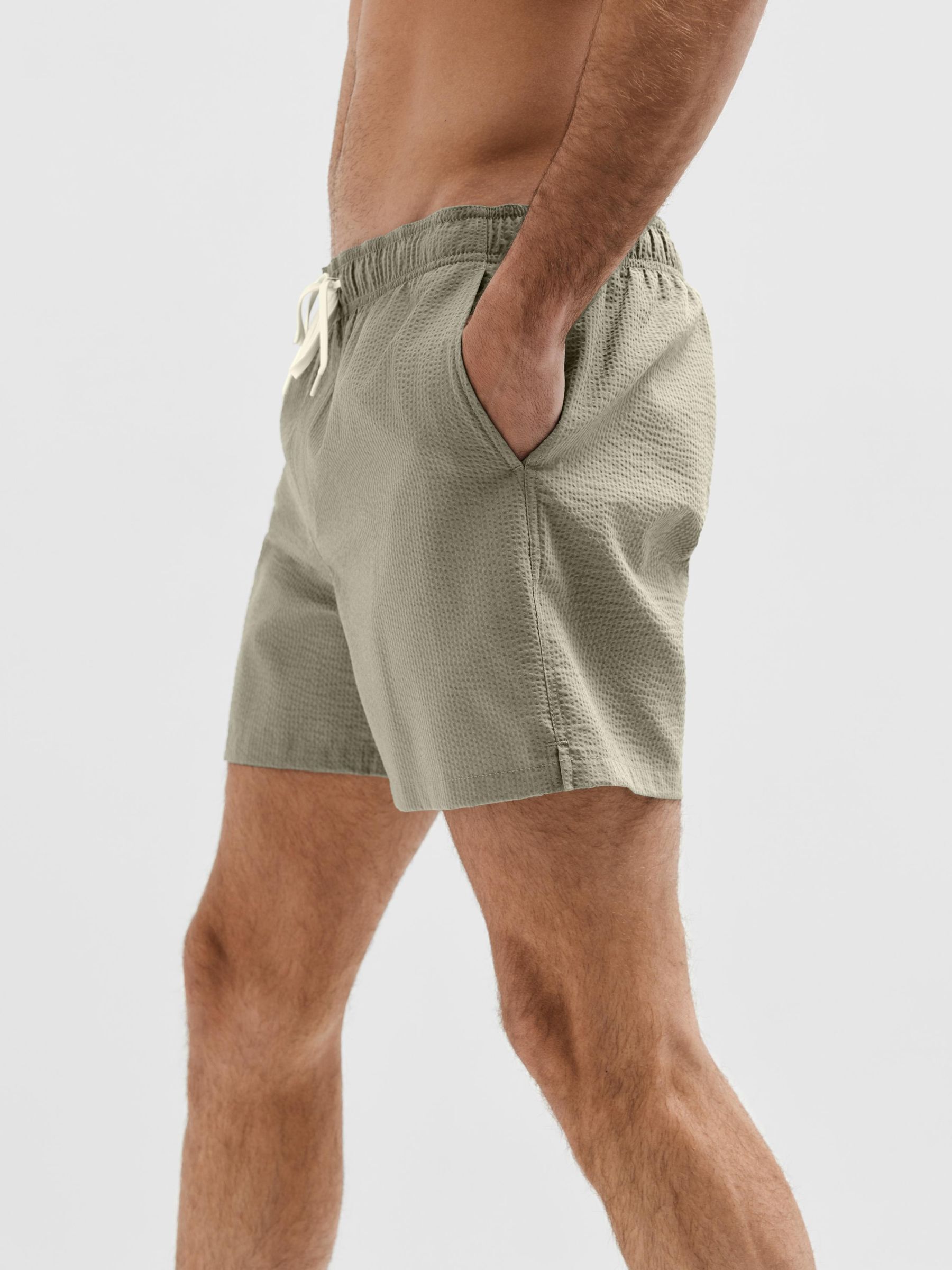 SEERSUCKER SWIM SHORTS Grey SELECTED HOMME