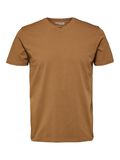 Selected V-HALS T-SHIRT, Toasted Coconut, highres - 16087850_ToastedCoconut_001.jpg