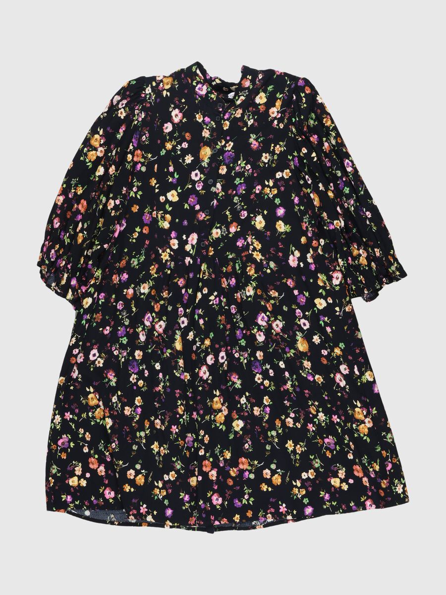 Selected FLORAL MINI DRESS, Black, highres - 80000337_Black_964215_001.jpg