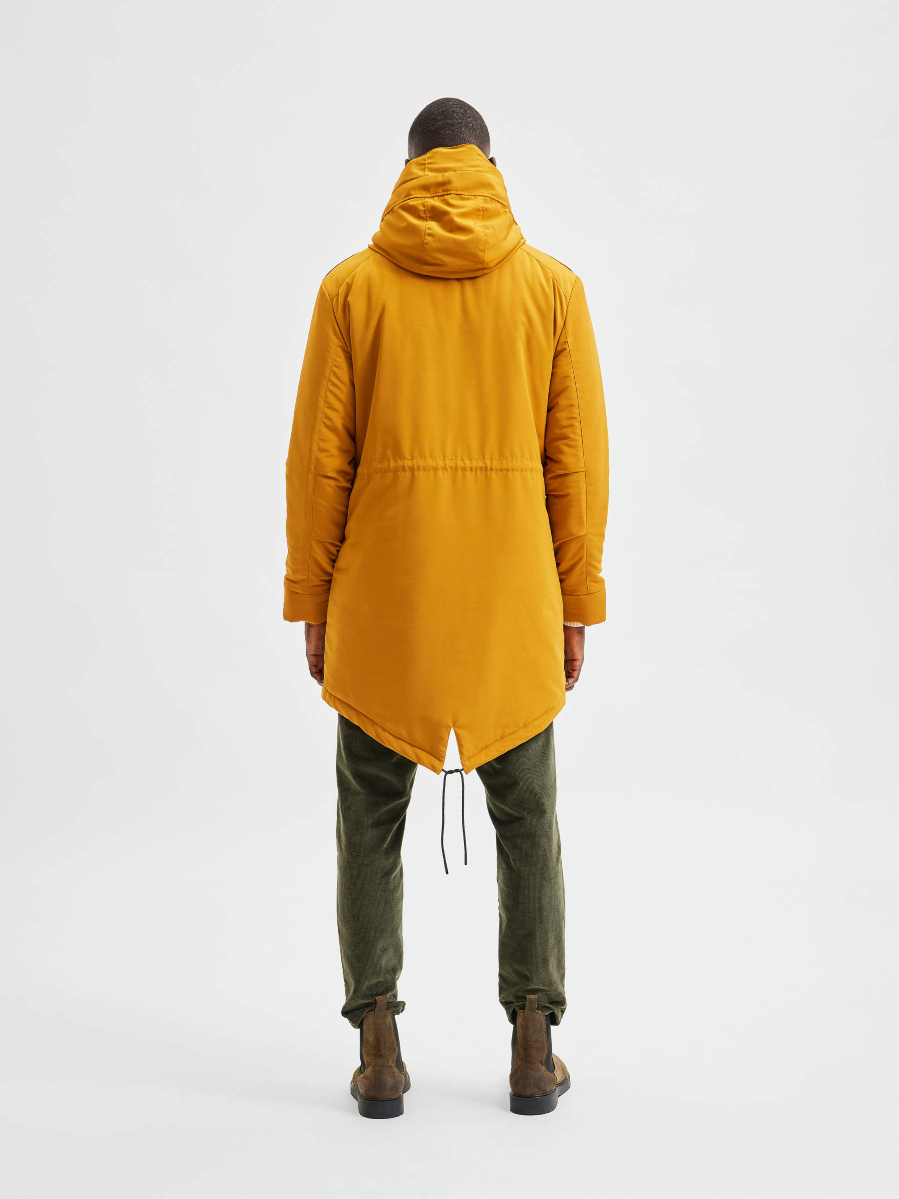 PARKA LONGUE A CAPUCHE ET A COL HAUT VESTE Marron SELECTED HOMME