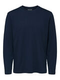 Selected RELAXED FIT LONG-SLEEVED T-SHIRT, Navy Blazer, highres - 16078605_NavyBlazer_001.jpg