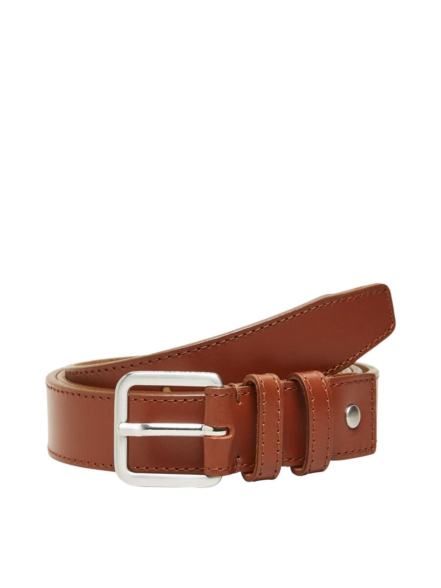 Selected LEATHER BELT, Cognac, highres - 16081916_Cognac_001.jpg