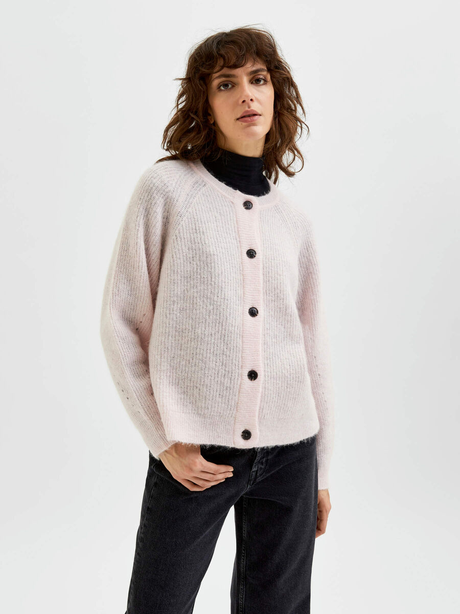 Selected KURZ GESCHNITTENE GEKNÖPFTE STRICKJACKE, Chalk Pink, highres - 16074495_ChalkPink_774016_003.jpg