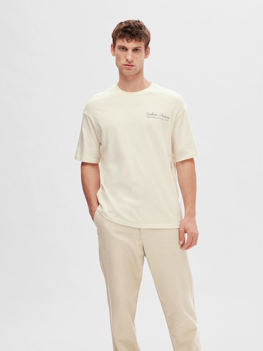 Selected LOOSE FIT BACK PRINT T-SHIRT, Egret, highres - 16092771_Egret_003.jpg