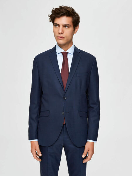 Selected LAINE MÉLANGÉE BLAZER, Dark Blue, highres - 16071124_DarkBlue_003.jpg