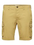 Selected ORGANIC COTTON STRETCH CARGO SHORTS, Mustard Gold, highres - 16077573_MustardGold_001.jpg