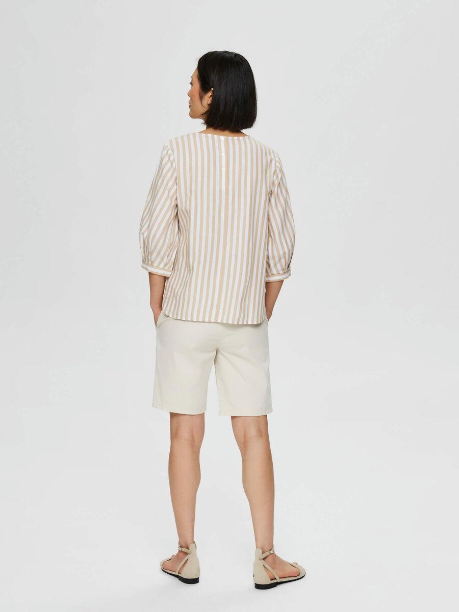 Selected STRIPED - 3/4 SLEEVED TOP, Curds  Whey, highres - 16073294_CurdsWhey_762914_004.jpg