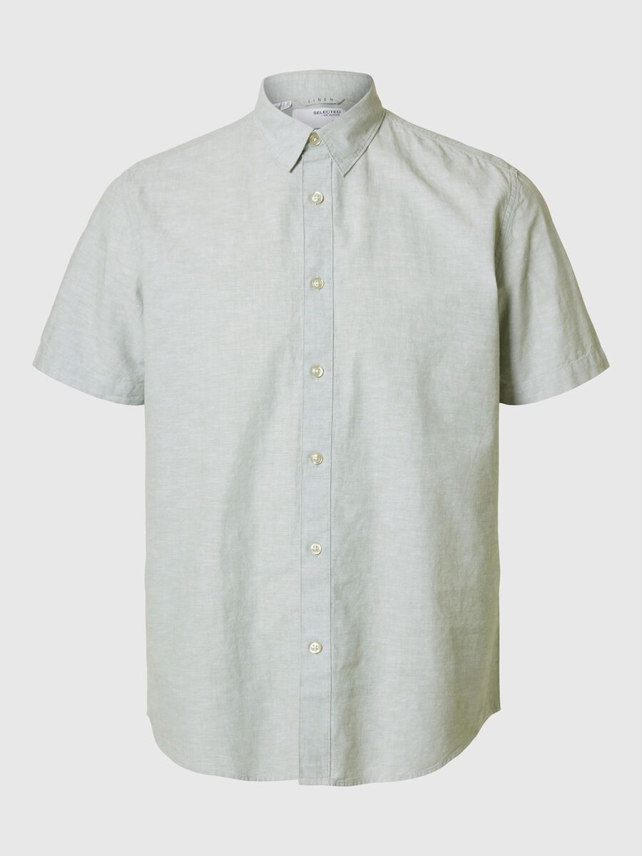 Selected DISEÑO CLÁSICO CAMISA DE MANGA CORTA, Iceberg Green, highres - 16092495_IcebergGreen_1151850_001.jpg