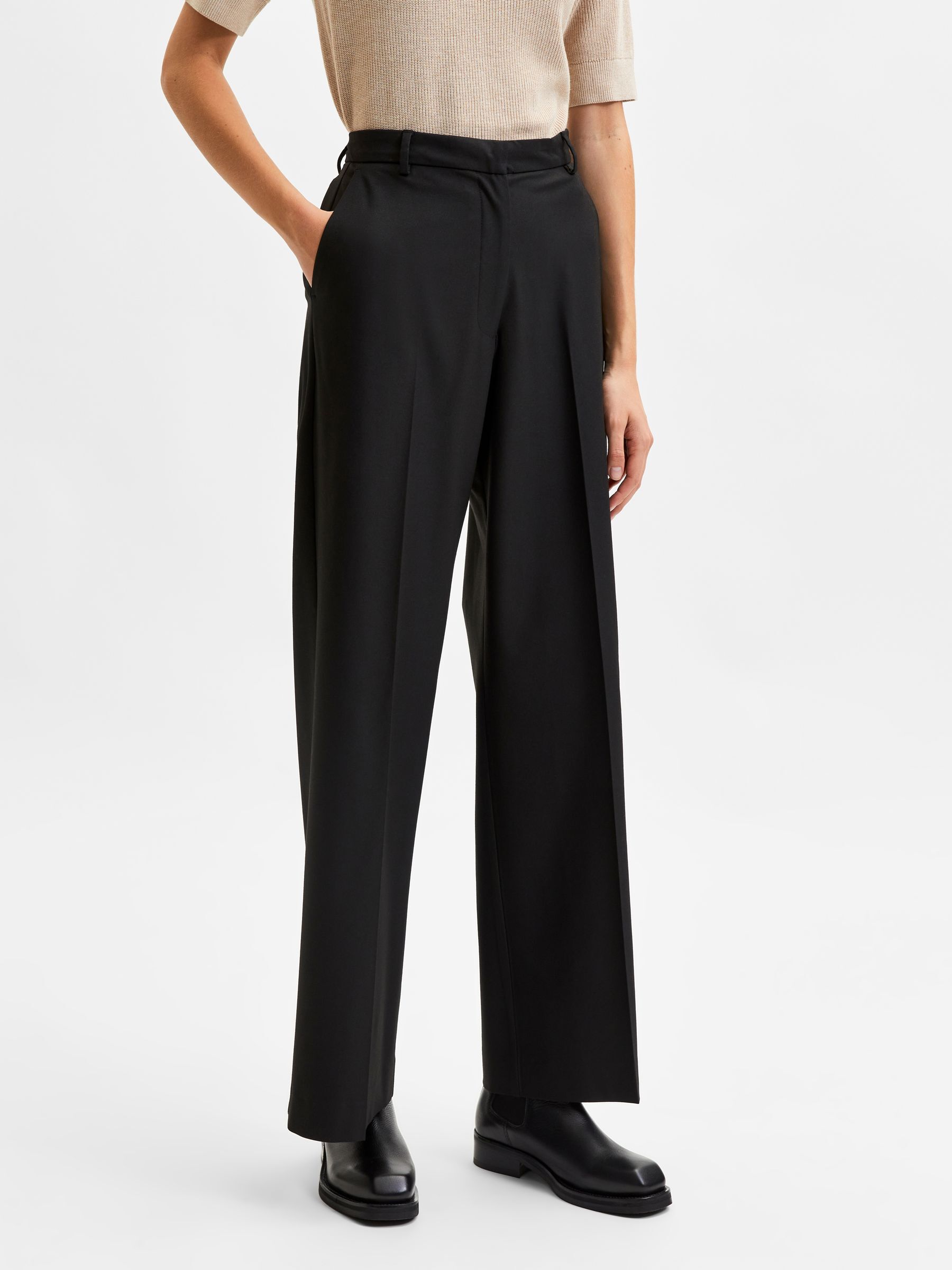 Black FORMAL HIGH WAISTED TROUSERS 