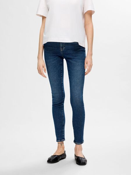 Selected DARK-WASH SKINNY FIT JEANS, Dark Blue Denim, highres - 16077554_DarkBlueDenim_003.jpg