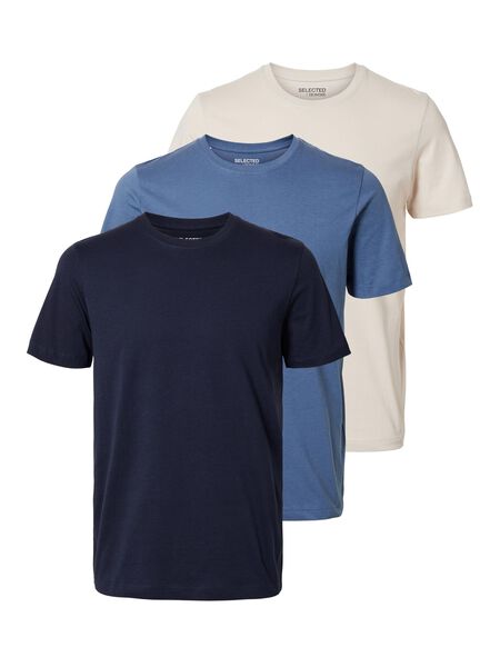 Selected 3-PACK COTTON T-SHIRT, Sky Captain, highres - 16094134_SkyCaptain_1109660_001.jpg
