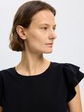 Selected COTTON RUFFLED T-SHIRT, Black, highres - 16089829_Black_006.jpg