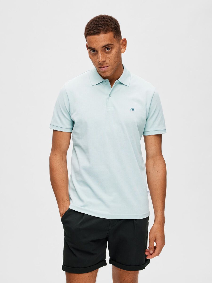 Selected CLASSIC POLO SHIRT, Harbor Gray, highres - 16087839_HarborGray_003.jpg