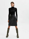 Selected MIDI LEATHER SKIRT, Black, highres - 16081674_Black_008.jpg