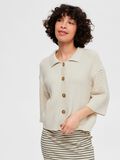 Selected CROPPED KNITTED CARDIGAN, Birch, highres - 16089626_Birch_008.jpg