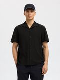 Selected LEINENMIX KURZARMHEMD, Black, highres - 16092978_Black_003.jpg