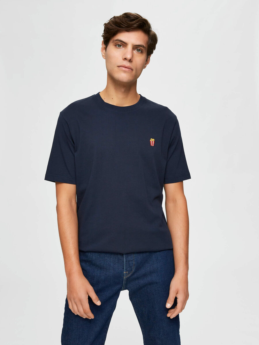 Selected RELAXED FIT T-SHIRT, Sky Captain, highres - 16075135_SkyCaptain_003.jpg