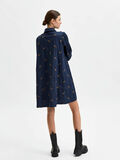 Selected EMBROIDERED PUFF SLEEVED DRESS, Dark Sapphire, highres - 16085293_DarkSapphire_945233_004.jpg