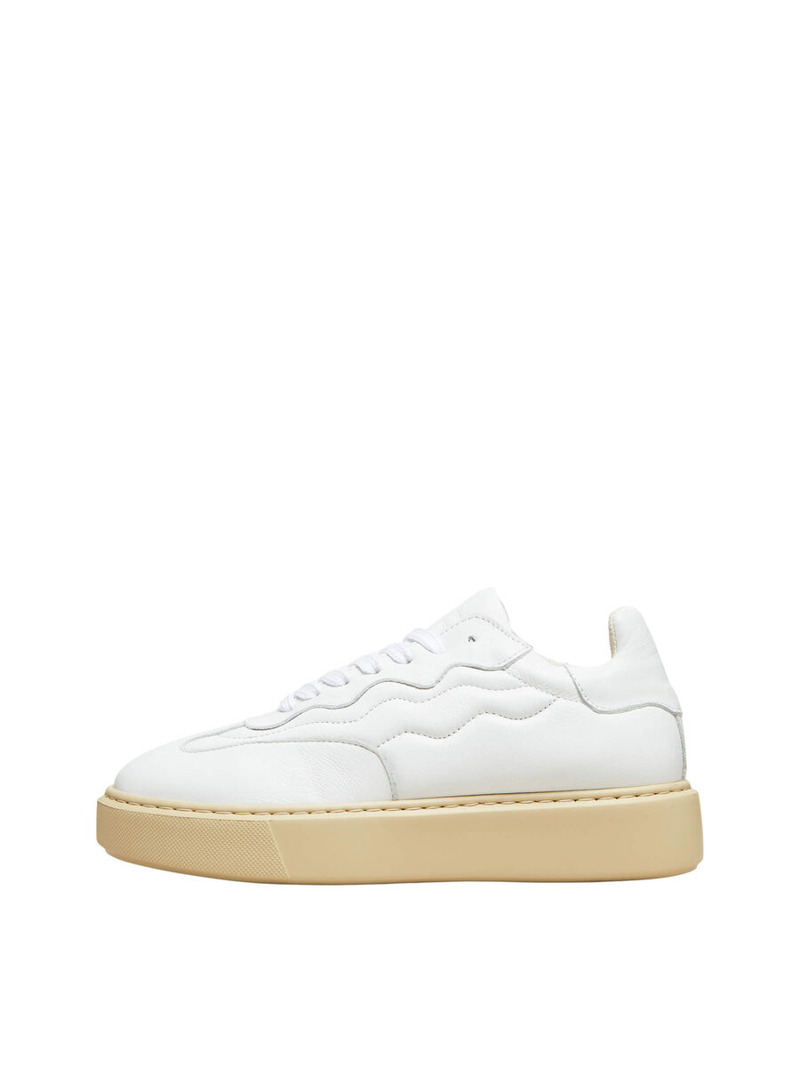 Selected LÆDER SNEAKERS, White, highres - 16081294_White_001.jpg