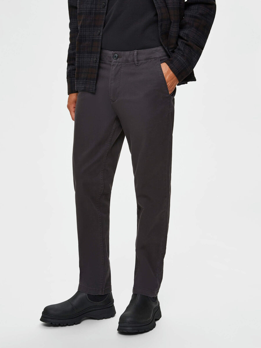 Selected STRAIGHT FIT FLEX - CHINOS, Phantom, highres - 16074057_Phantom_003.jpg