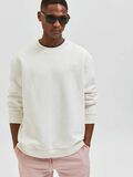 Selected RAS DU COU SWEAT-SHIRT, Egret, highres - 16083387_Egret_008.jpg