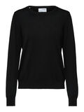 Selected LIGHTWEIGHT MERINO WOOL KNITTED JUMPER, Black, highres - 16079727_Black_001.jpg