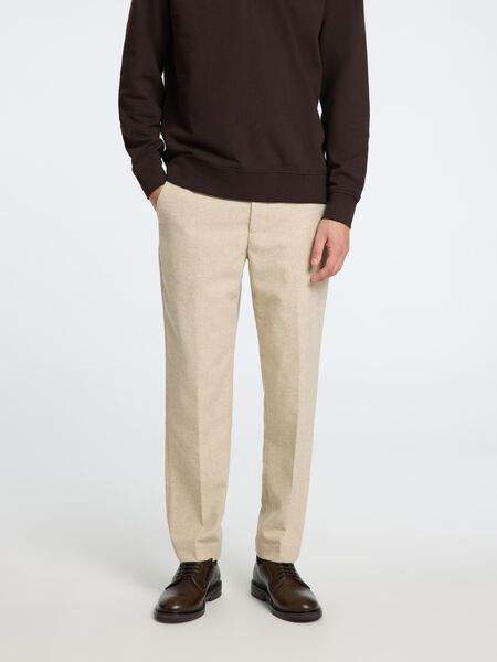Selected 196 STRAIGHT FIT BUKSER, Light Grey Melange, highres - 16095629_LightGreyMelange_003.jpg