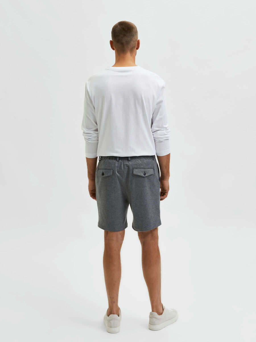 Selected TREKKOORD SHORTS, Grey Melange, highres - 16082873_GreyMelange_004.jpg