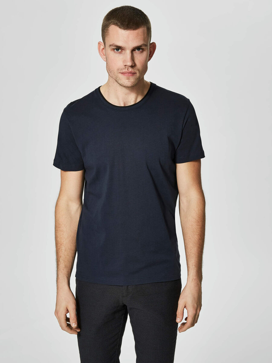 Selected BASIC T-SHIRT, Dark Sapphire, highres - 16060706_DarkSapphire_003.jpg