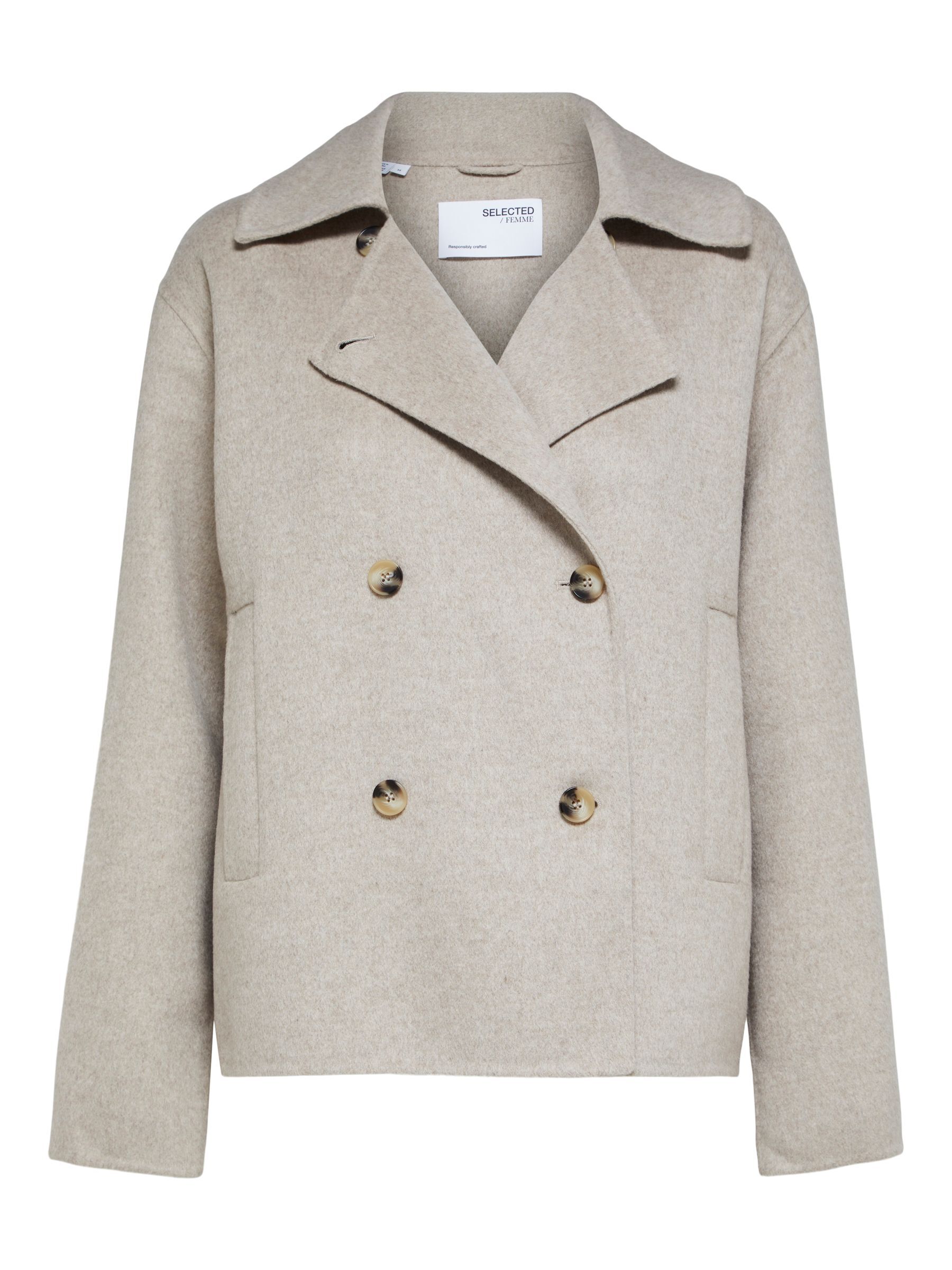 Double breasted coat short store