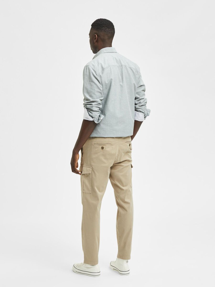 Pantalon cargo multi poche beige homme fashion – ILANNFIVE