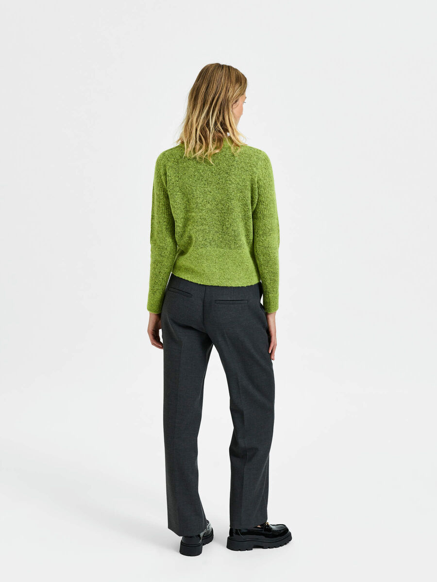 Selected WOOL ALPACA BLEND KNITTED CARDIGAN, Dark Citron, highres - 16065511_DarkCitron_980338_004.jpg