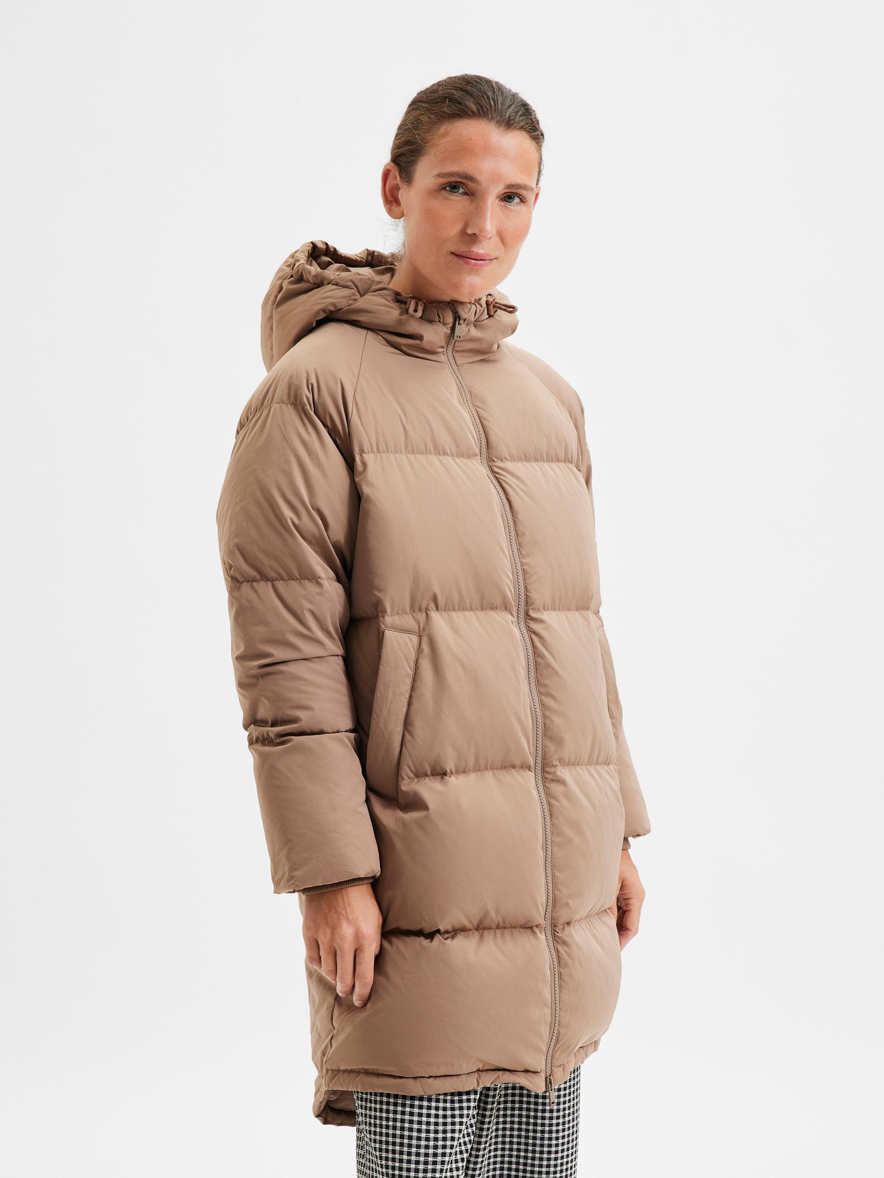 longline down coat