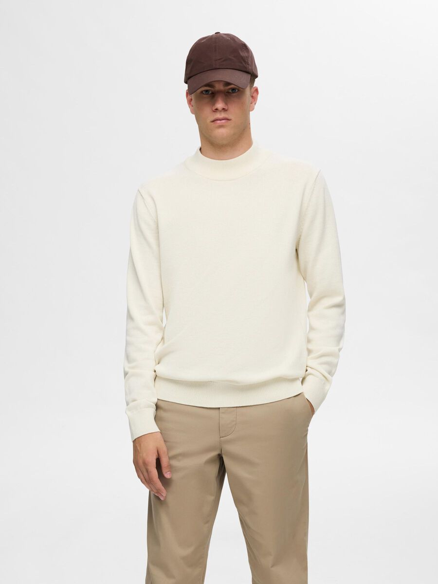 Selected LONG SLEEVED KNITTED PULLOVER, Tofu, highres - 16086643_Tofu_003.jpg